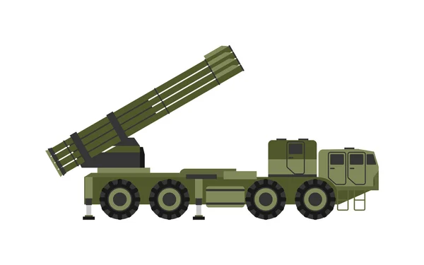 Abbildung zum militärischen Raketenabschussvektor — Stockvektor