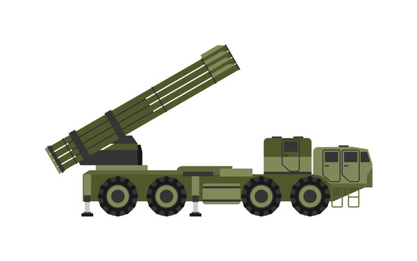 Military rocket launcher vector illustration