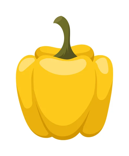 Yellow pepper vegetable food flat vector illustration. — Stockový vektor