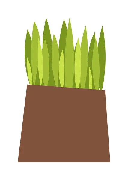 Gras met aarde vector illustratie. — Stockvector