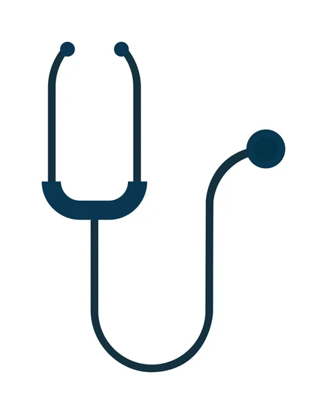 Medizinisches Stethoskop oder Phonendoskop isoliert auf weißem Hintergrund — Stockvektor