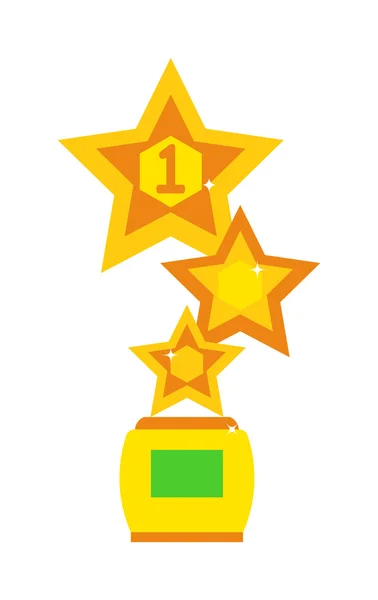 Star award cup illustrazione vettoriale . — Vettoriale Stock