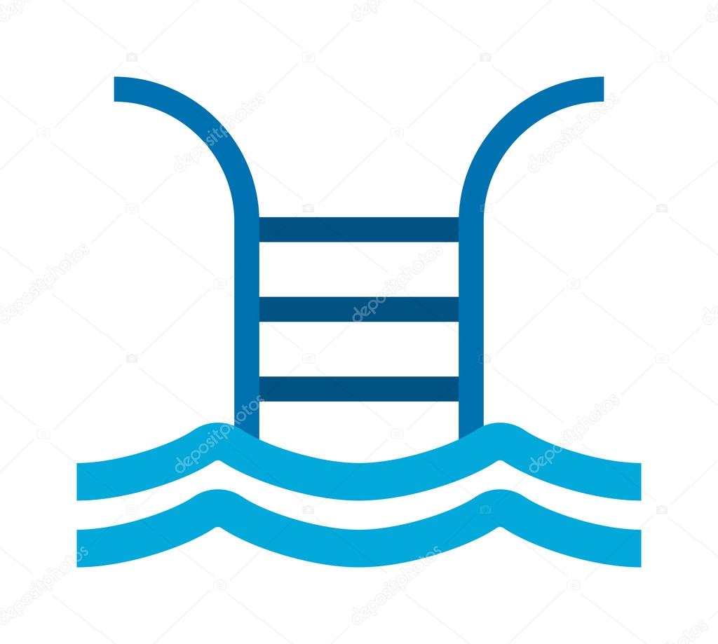 Swimming pool logo vector illustration. Water icon symbol pool logo and water pool logo. Pool logo element wave swim design blue shape. Abstract sea symbol pool splash graphic aqua logo.