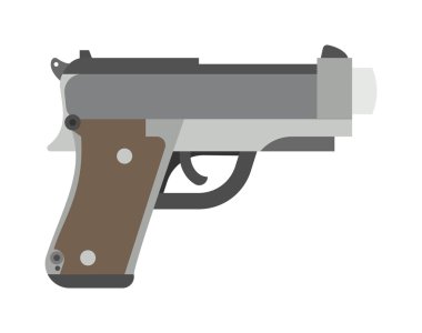 Weapon series vintage wild west army handgun military pistol gun vector.