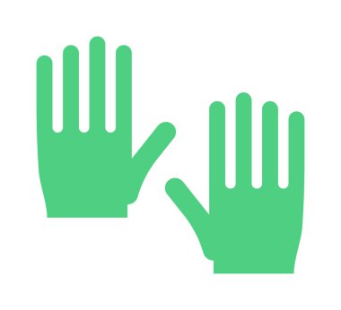 Spring green gloves cartoon vector illustration isolated on white.
