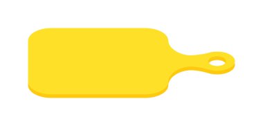 Yellow food board vector illustration.