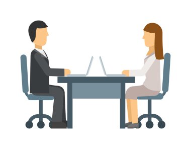 İş yerinde aşk ilişkisi vektör illüstrasyon.