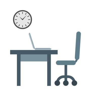 Boş işyeri vektör illüstrasyonu.