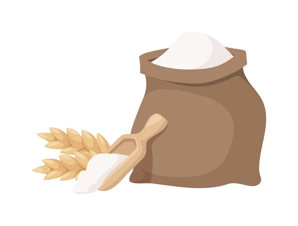 Flour bag vector illustration. — Stock Vector