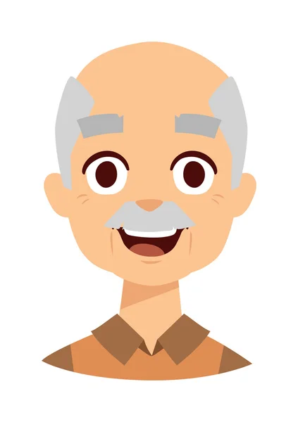 Happy grandpa vector illustration. — Stockvector