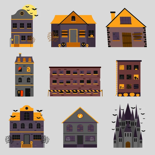 Illustration vectorielle maison effrayante et maison d'horreur . — Image vectorielle
