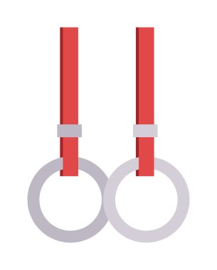 Vektör illüstrasyon jimnastik halkaları.