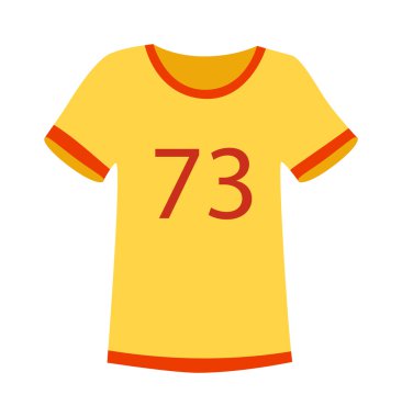 Yellow sport t-shirt vector illustration.