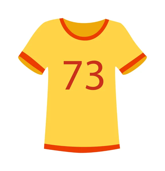 Amarelo esporte t-shirt vetor ilustração . — Vetor de Stock