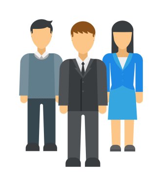 İş ekibi siluet vektör illüstrasyon.