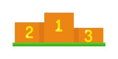 Kaide vektör kazananlar illüstrasyon standı.