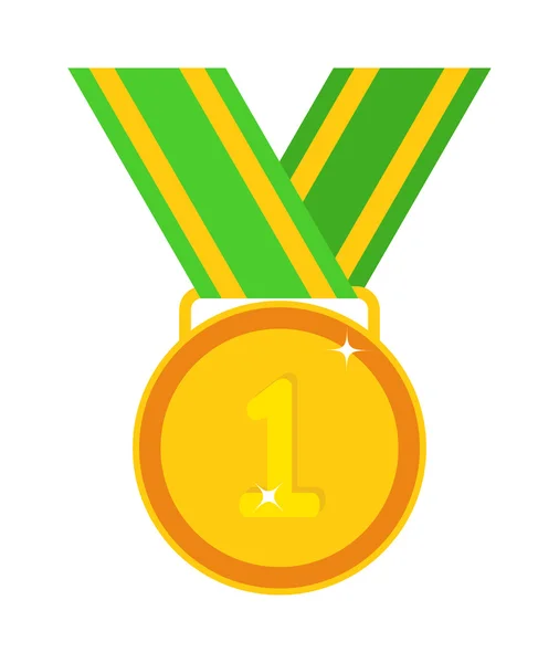 Μετάλλιο βραβείο απομονωμένες διάνυσμα εικονίδιο — Διανυσματικό Αρχείο