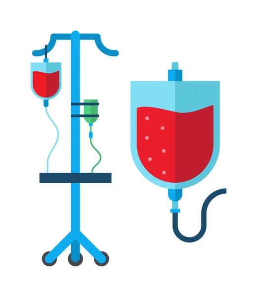 Illustration vectorielle de transfusion sanguine . — Image vectorielle