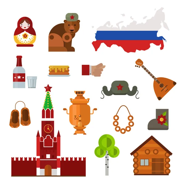 Rusia vector conjunto . — Vector de stock