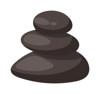 Spa taşlar izole vektör çizim.