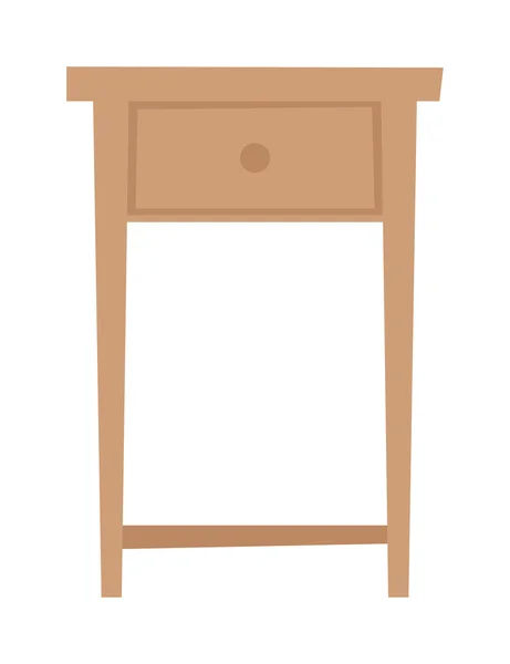 Bedside table household furniture stand flat vector. — Stock Vector