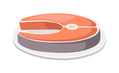 Balık dilim vektör çizim.