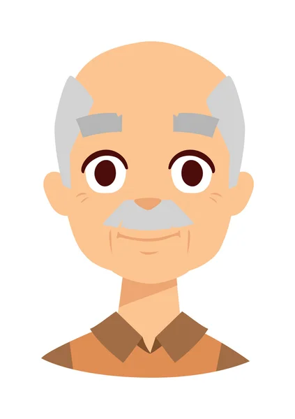 Happy grandpa vector illustration. — 스톡 벡터