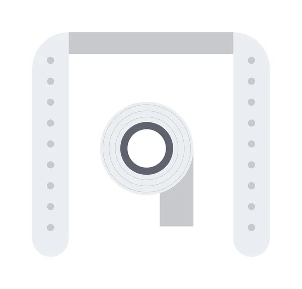 Ruler tool flat icon vector illustration on white background. — Stok Vektör