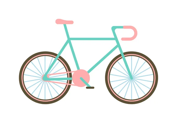 Girl bike vector illustration. — 图库矢量图片