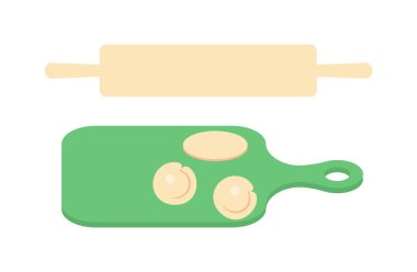 Pelmeni vektör illüstrasyon.
