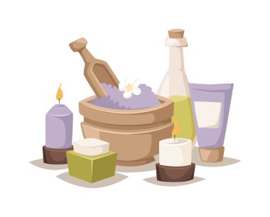 Spa aroma vektör simgeleri.