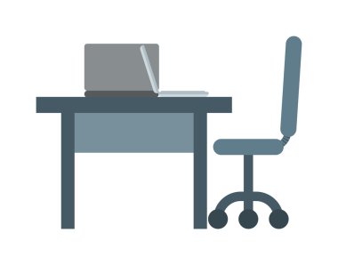 İş yerinde vektör çizim.