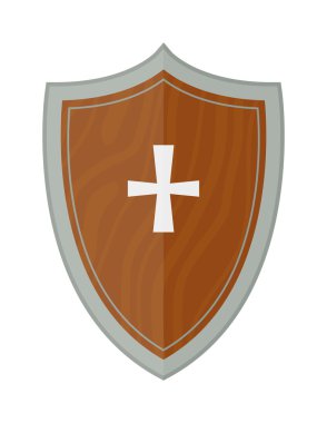 Şövalye kalkan vektör illüstrasyon.