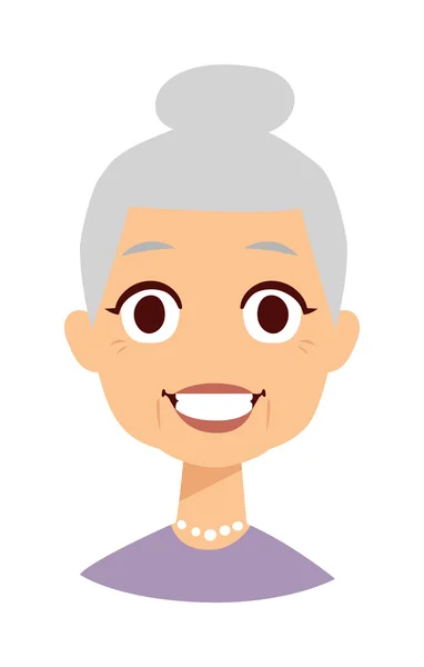 Linda abuela vector ilustración . — Vector de stock