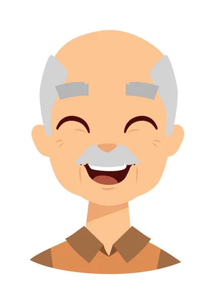 Happy grandpa vector illustration. — Stok Vektör