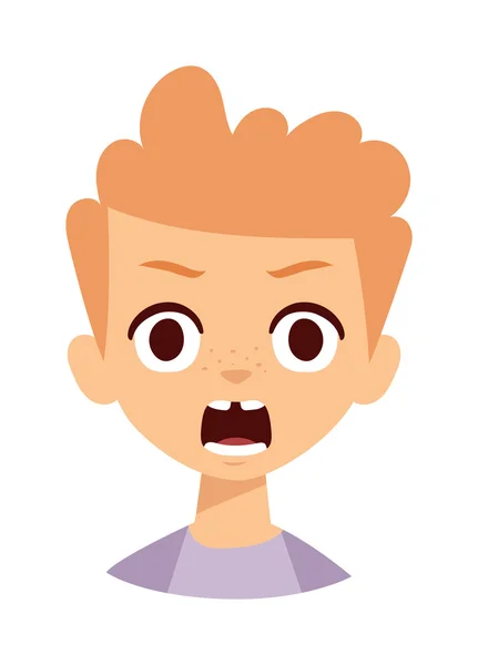 Redhead ragazzo vettoriale illustrazione . — Vettoriale Stock