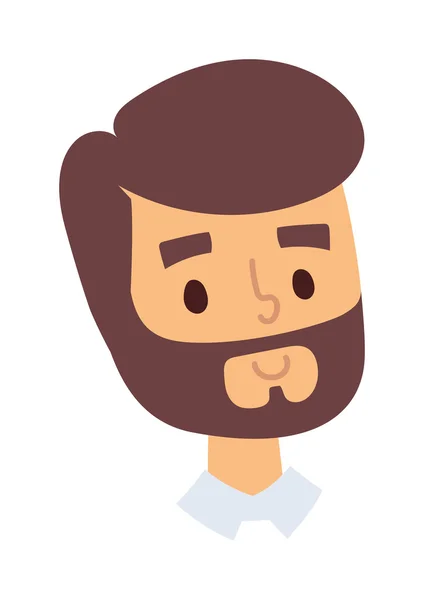 Hombre feliz cara vector ilustración . — Vector de stock