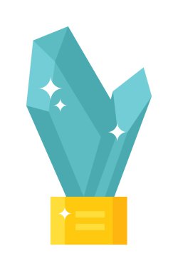 Magic crystal vector illustration.