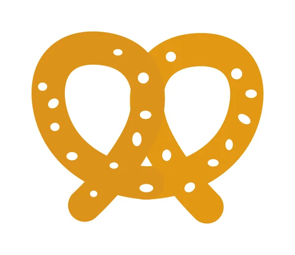 Suave icono vectorial pretzel aislado . — Archivo Imágenes Vectoriales