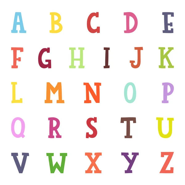 Alphabet cartoon vector illustration. — Stock Vector