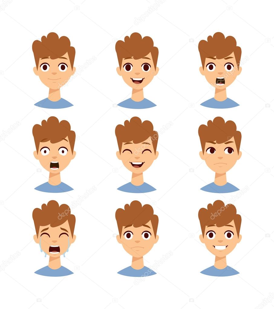 Download Boy face vector illustration. — Vector de stock © adekvat #110576628