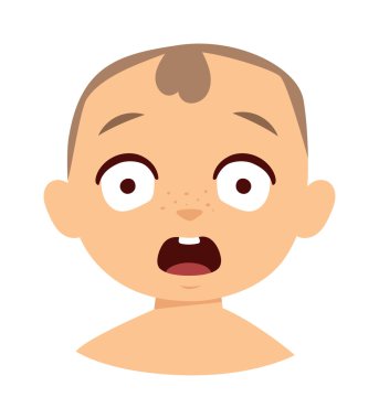 Sürpriz çocuk vektör illüstrasyon.