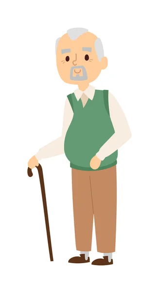 Abuelo retrato vector ilustración . — Archivo Imágenes Vectoriales