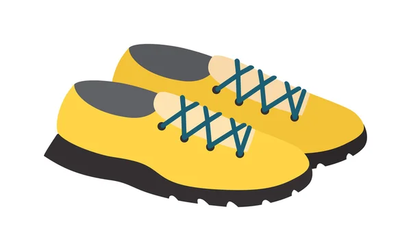 Yellow sneakers vector illustratioon. — Stock Vector