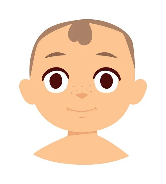 Boy smile face vector illustration. — Διανυσματικό Αρχείο
