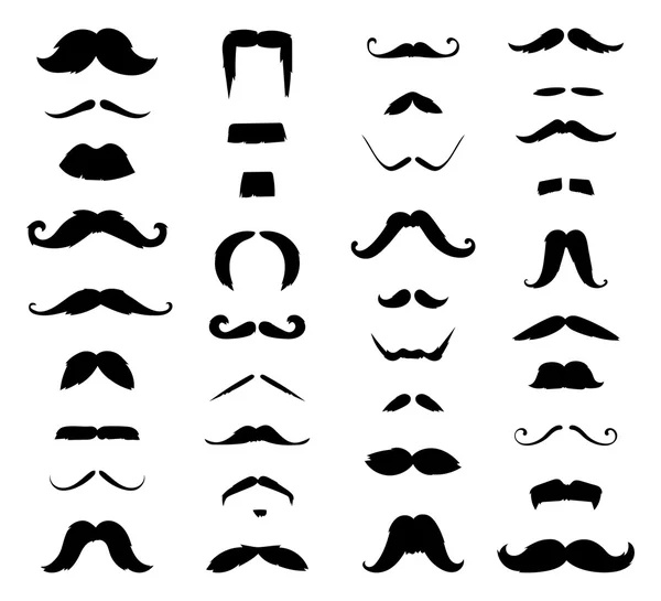 Enorme conjunto de bigote vector . — Archivo Imágenes Vectoriales