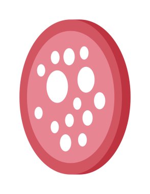 Sosis dilimleri vektör illüstrasyon.