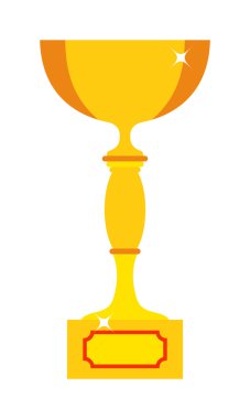 Şampiyon kupa vektör simgesi.