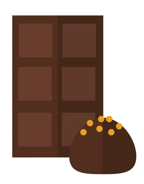 Chocolate truffle vector illustration. — Stock Vector