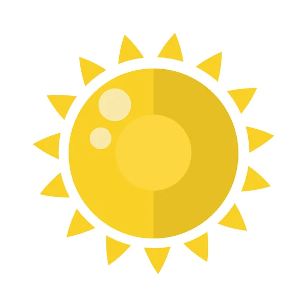 Vector Sun pictogram geïsoleerd op witte achtergrond. — Stockvector